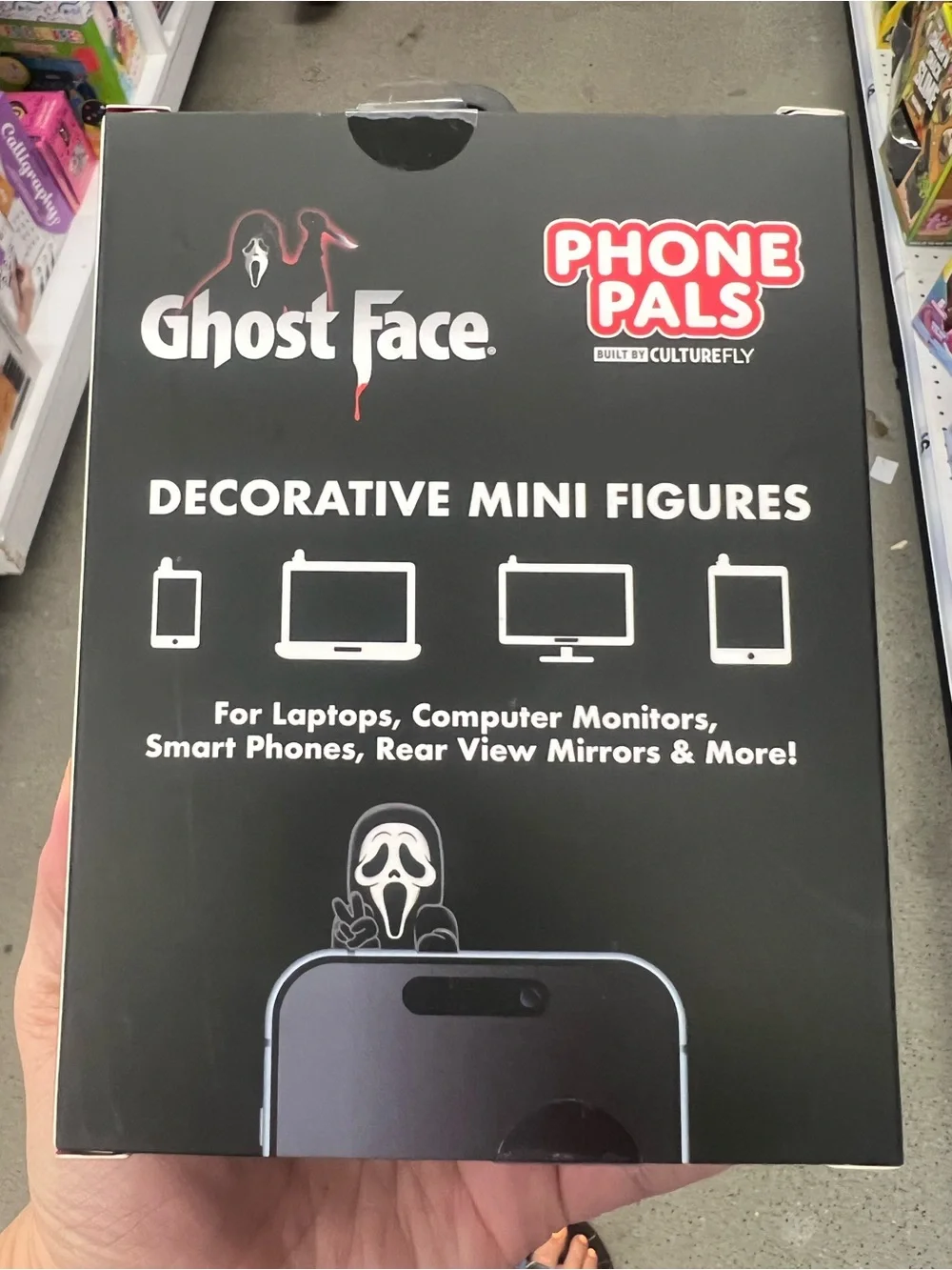 Ghost Face Phone Pals Decorative Mini Figures - Ghost Face Black & Pink
